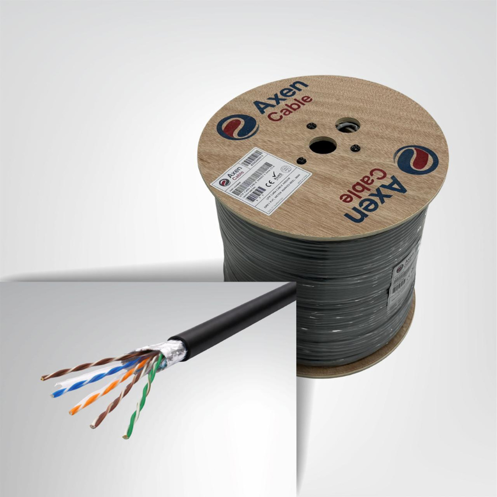 Axen UTP Cat5e 0.50 CCAM PVC Jacket indoor cable 500M/DRUM